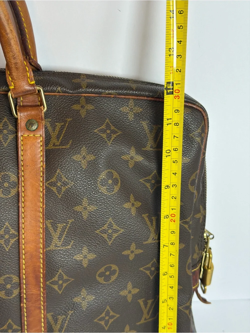 Vintage Louis Vuitton Monogram Canvas Porte Documents Voyage Briefcase